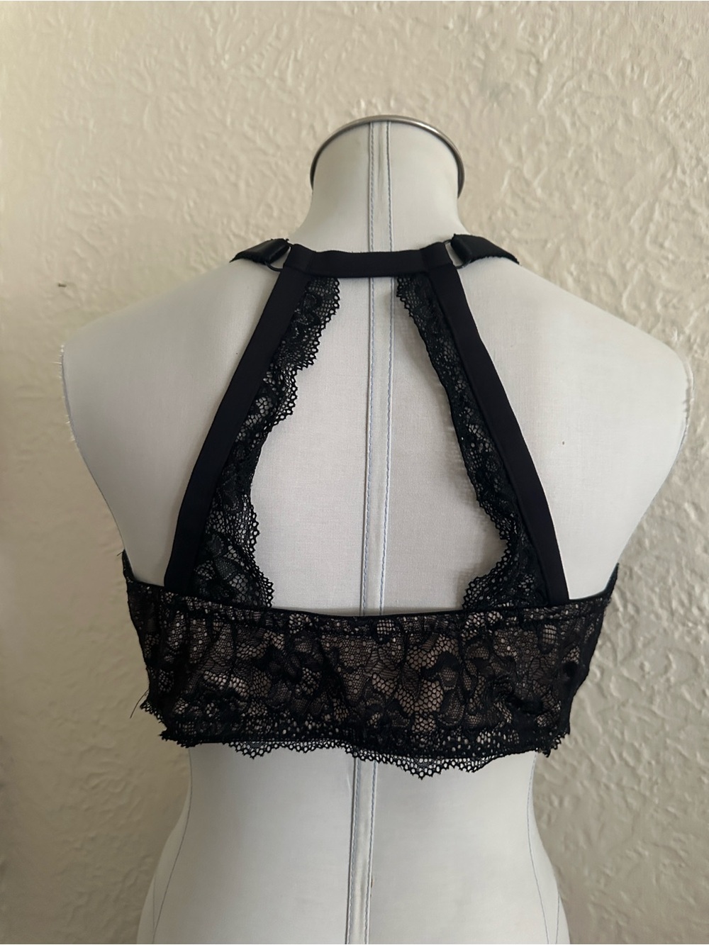 Torrid Push-Up Racerback Bra Black Lace Back 42DDD